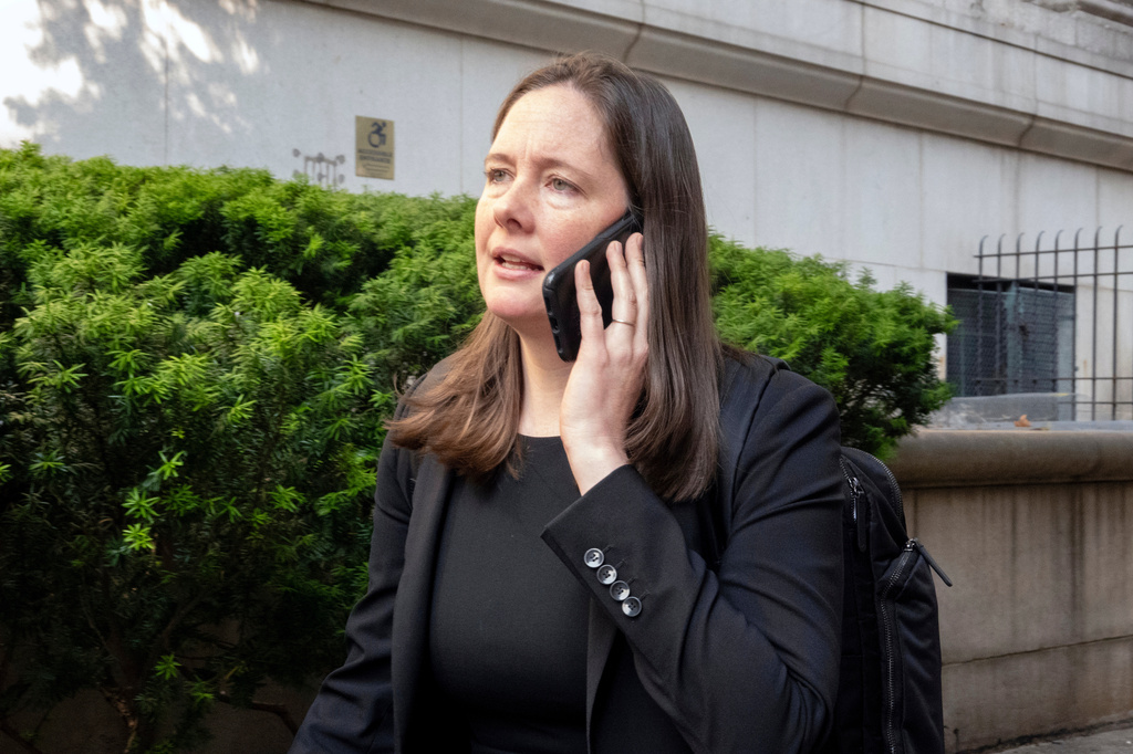 FILE - Assistant U.S. Attorney Maurene Comey is outside court during the Sean "Diddy" Combs' sex trafficking trial on Tuesday, June 3, 2025. (AP Photo/Ted Shaffrey, file)