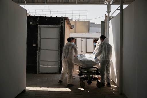 Bodies of unidentified Palestinians returned from Israel as part of the ceasefire deal are placed at a warehouse in Nasser Hospital in Khan Younis, Gaza Strip, Friday, Oct. 31, 2025. (AP Photo/Abdel Kareem Hana) Bodies of unidentified Palestinians returned from Israel as part of the ceasefire deal are placed at a warehouse in Nasser Hospital in Khan Younis, Gaza Strip, Friday, Oct. 31, 2025. (AP Photo/Abdel Kareem Hana)