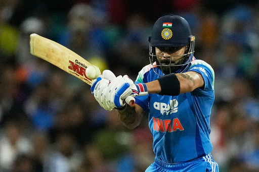India's Virat Kohli bats against Australia during their One Day International cricket match in Sydney, Australia, Saturday, Oct. 25, 2025. (AP Photo/Rick Rycroft) India's Virat Kohli bats against Australia during their One Day International cricket match in Sydney, Australia, Saturday, Oct. 25, 2025. (AP Photo/Rick Rycroft)