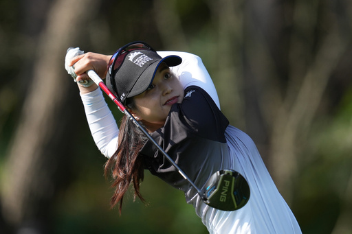 Hye-Jin Choi of South Korea tees off on the fourth hole during the pool B match against Japan team for the LPGA International Crown golf tournament at the New Korea Country Club in Goyang, South Korea, Saturday, Oct. 25, 2025. (AP Photo/Lee Jin-man) Hye-Jin Choi of South Korea tees off on the fourth hole during the pool B match against Japan team for the LPGA International Crown golf tournament at the New Korea Country Club in Goyang, South Korea, Saturday, Oct. 25, 2025. (AP Photo/Lee Jin-man)