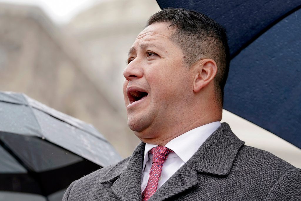 FILE - Rep. Tony Gonzales, R-Texas, speaks during a news conference Dec. 7, 2022, on Capitol Hill in Washington. (AP Photo/Mariam Zuhaib, File)