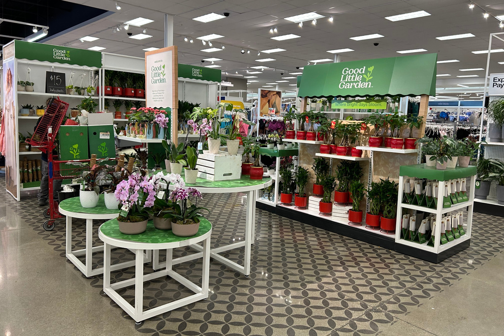 Products sit on display at a Target store, Monday, March 2, 2026, in Edina, Minn. (AP Photo/Anne D'Innocenzio)