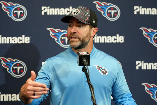 Tennessee Titans head coach Brian Callahan talks during a news conference after an NFL football game against the Arizona Cardinals Sunday, Oct. 5, 2025, in Glendale, Ariz. (AP Photo/Ross D. Franklin) Tennessee Titans head coach Brian Callahan talks during a news conference after an NFL football game against the Arizona Cardinals Sunday, Oct. 5, 2025, in Glendale, Ariz. (AP Photo/Ross D. Franklin)