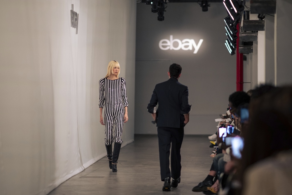 Models walk the runway at the eBay Endless Runway show during New York Fashion Week, Wednesday, Sept. 10, 2025, in New York. (AP Photo/Angelina Katsanis)
