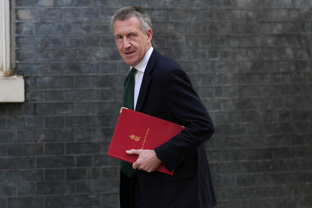Britain's Secretary of State for Defence Dan Jarvis arrives for a cabinet meeting hosted by Britain's Prime Minister Keir Starmer at Downing Street in London, Tuesday, June 23, 2026.(AP Photo/Alastair Grant)