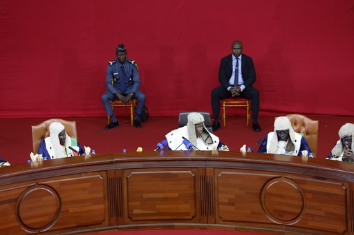 Clement Atangana, President of constitutional council, confirms Monday, October. 27, 2025 in Yaounde, Cameroon, that incumbent President Paul Biya has won the election, holding on to a position he has held since 1982. (AP Photo/Angel Ngwe) Clement Atangana, President of constitutional council, confirms Monday, October. 27, 2025 in Yaounde, Cameroon, that incumbent President Paul Biya has won the election, holding on to a position he has held since 1982. (AP Photo/Angel Ngwe)