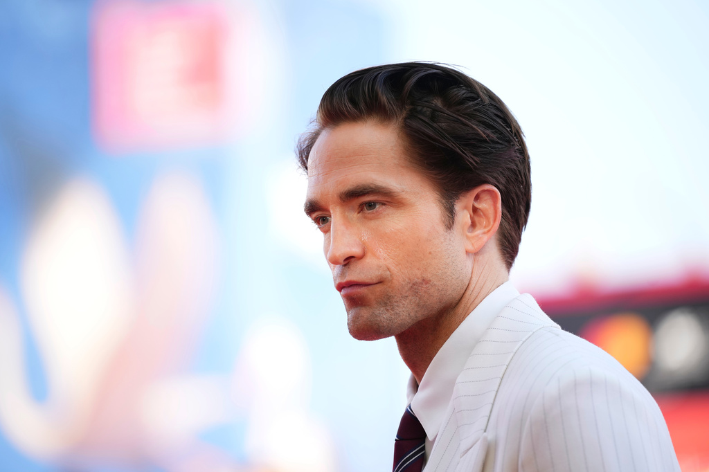 Robert Pattinson poses for photographers at the red carpet for the film 'Primetime' during the 83rd edition of the Venice Film Festival in Venice, Italy, on Saturday, Sept. 5, 2026. (Photo by Alessandra Tarantino/Invision/AP)