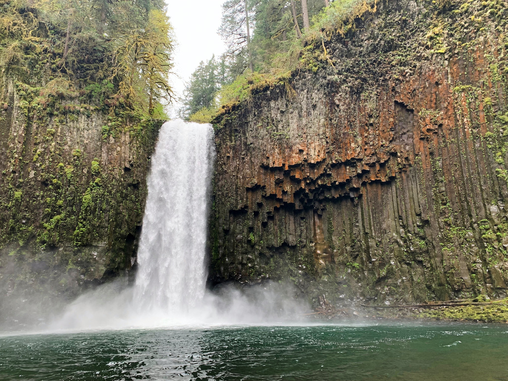 This undated photo released by the Willamette River Preservation Trust, shows the Abiqua Falls in near Scott Mills in northwestern Oregon. (Willamette River Preservation Trust via AP)