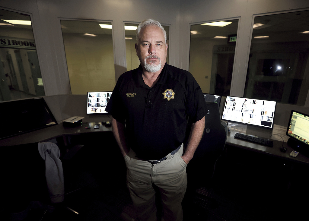 Edward Aber, former commander of the La Plata County, Colo., jail, stands inside the jail in Durango, Colo., Dec. 13, 2022. (Jerry McBride/Durango Herald via AP, File)