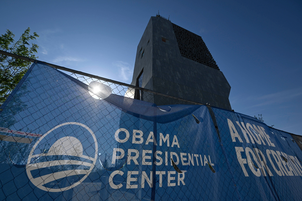 The Obama Presidential Center is seen in Chicago, Thursday, May 28, 2026. (AP Photo/Paul Beaty)