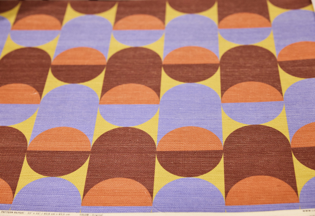 This image released by NeoCon 2025 shows a retro design by Livette's Wallpaper. (Tony Favarula/NeoCon 2025 via AP)