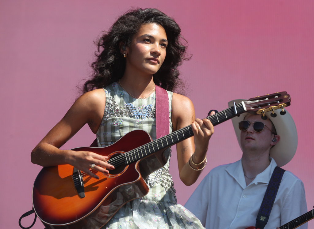 FILE - Olivia Dean performs during weekend two of the Austin City Limits Music Festival on Oct. 11, 2025, in Austin, Texas. (Photo by Jack Plunkett/Invision/AP, File)
