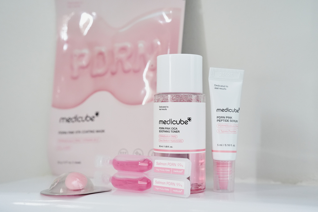 Skincare products made from salmon DNA are displayed Friday, March 6, 2026, in Cincinnati. (AP Photo/Joshua A. Bickel)