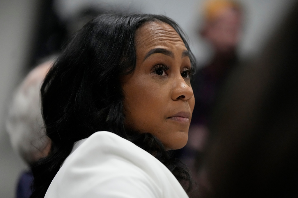 FILE - Fulton County District Attorney Fani Willis is seen at the Georgia State Capitol, Dec. 17, 2025, in Atlanta. (AP Photo/Brynn Anderson, File)