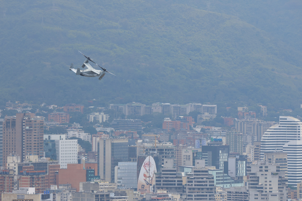 U.S. Embassy holds emergency and air evacuation drill in Caracas, Venezuela, Saturday, May 23, 2026. (AP Photo/Pedro Mattey)