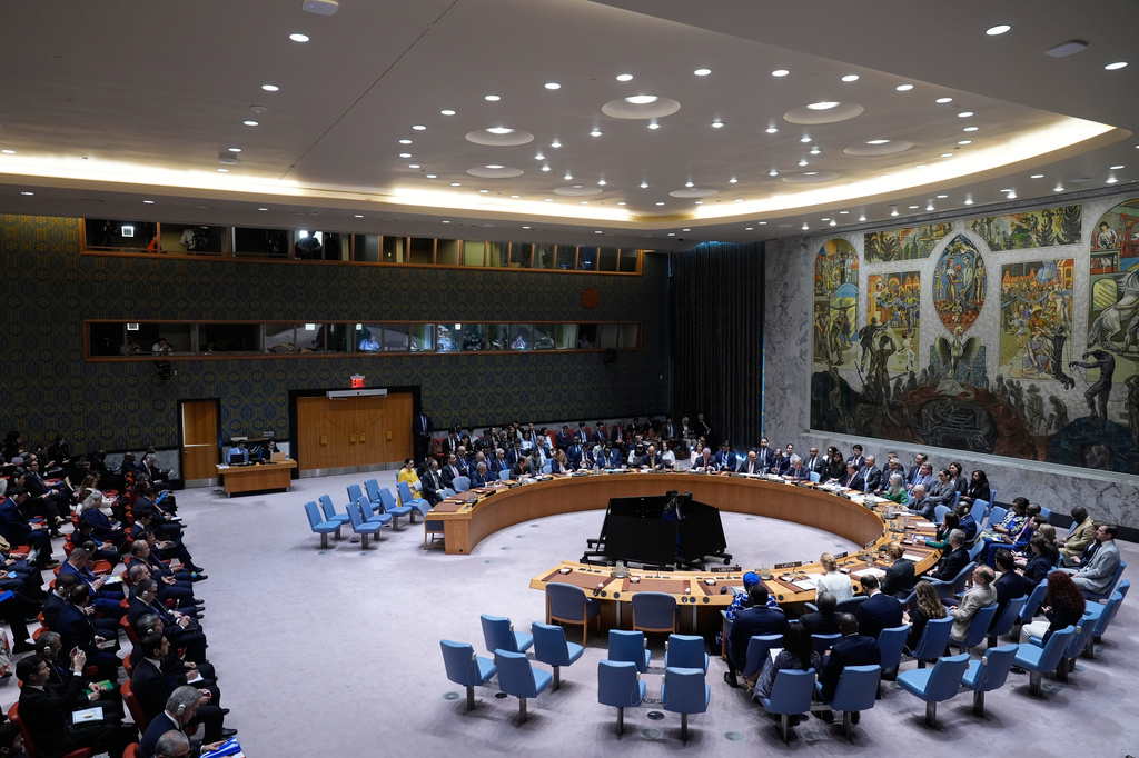 The Security Council meets at United Nations headquarters, Tuesday, May 26, 2026. (AP Photo/Seth Wenig)