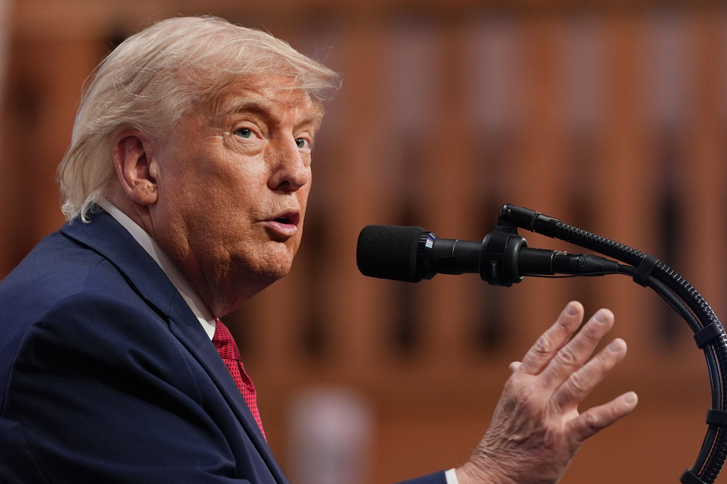 U.S. President Donald Trump speaks during a news conference at the G7 summit, Wednesday, June 17, 2026, in Evian-les-Bains, France. (AP Photo/Julia Demaree Nikhinson)
