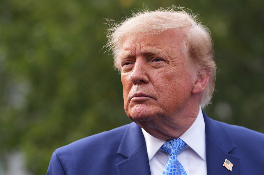 President Donald Trump speaks to reporters at the White House in Washington, Tuesday Sept. 29, 2026, after meeting with top executives of AI firms. (AP Photo/Alex Brandon)