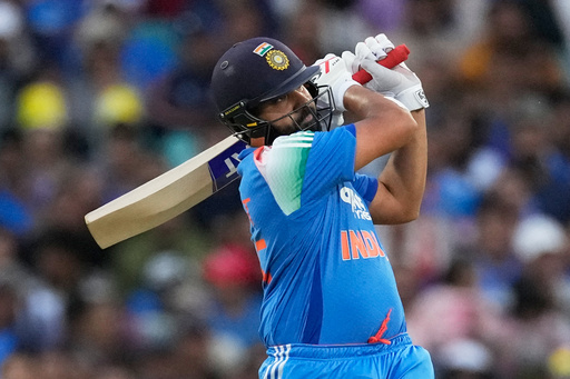 India's Rohit Sharma bats against Australia during their One Day International cricket match in Sydney, Australia, Saturday, Oct. 25, 2025. (AP Photo/Rick Rycroft) India's Rohit Sharma bats against Australia during their One Day International cricket match in Sydney, Australia, Saturday, Oct. 25, 2025. (AP Photo/Rick Rycroft)