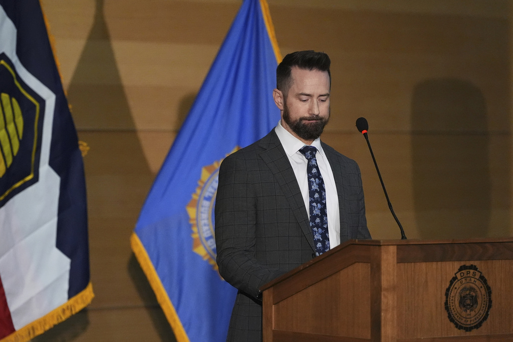 FBI special agent in charge Robert Bohls holds a news conference regarding the shooting of Charlie Kirk at Utah Valley University in Orem, Utah, Thursday,, Sept. 11, 2025. (AP Photo/Lindsey Wasson)