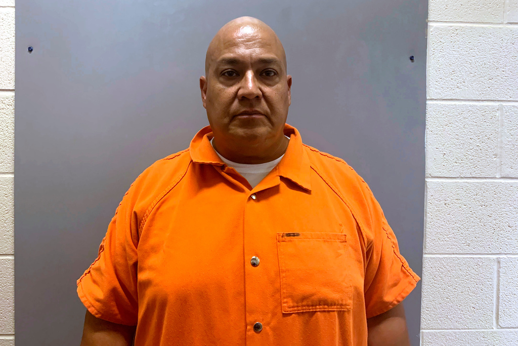 FILE - This photo provided by Uvalde County Sheriff's Office shows Pete Arredondo, the former police chief for schools in Uvalde, Texas. (Uvalde County Sheriff's Office via AP, File)