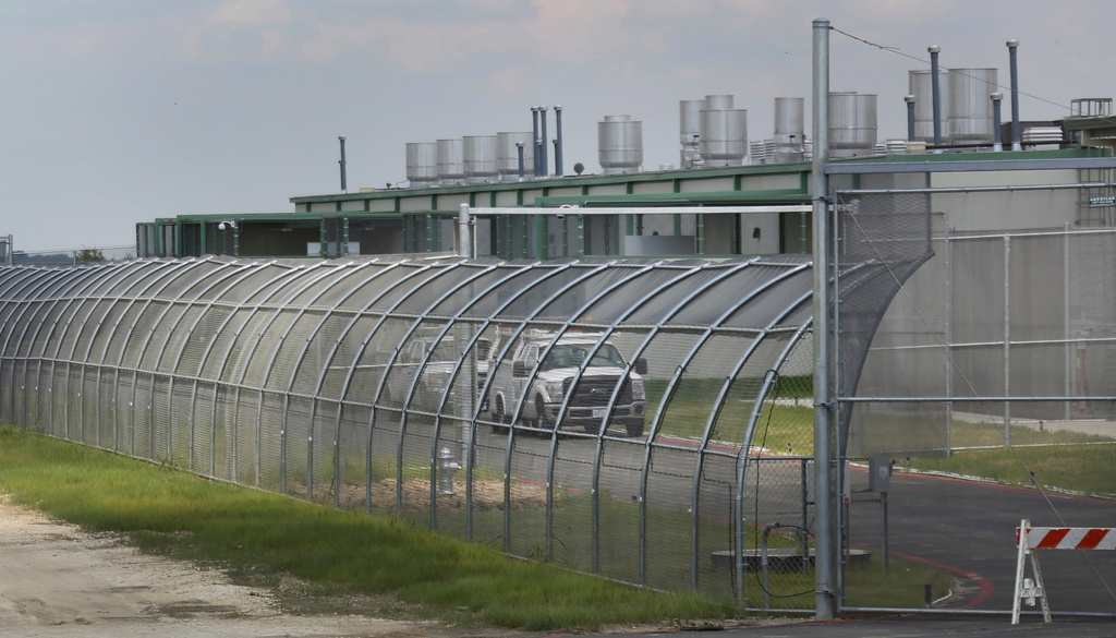 FILE - The Prairieland Detention Center is seen, Sept. 15, 2016, in Alvarado, Texas. (Louis DeLuca/The Dallas Morning News via AP, File)