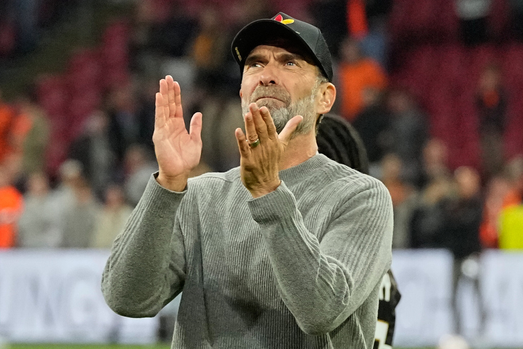 Germany's coach Jurgen Klopp walks off the pitch after the UEFA Nations League soccer match between the Netherlands and Germany in Amsterdam, Netherlands, Thursday, Sept. 24, 2026. (AP Photo/Martin Meissner)
