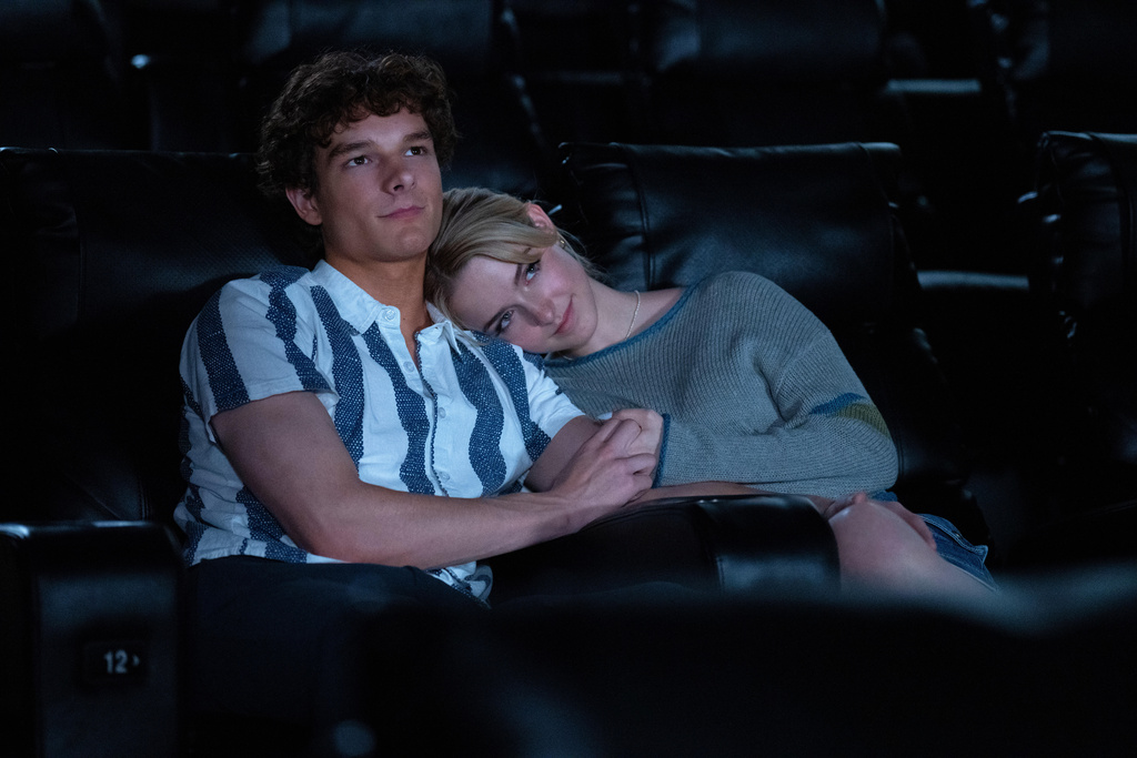 This image released by Paramount Pictures shows Mason Thames, left, and McKenna Grace in a scene from "Regretting You." (Jessica Miglio/Paramount Pictures via AP)