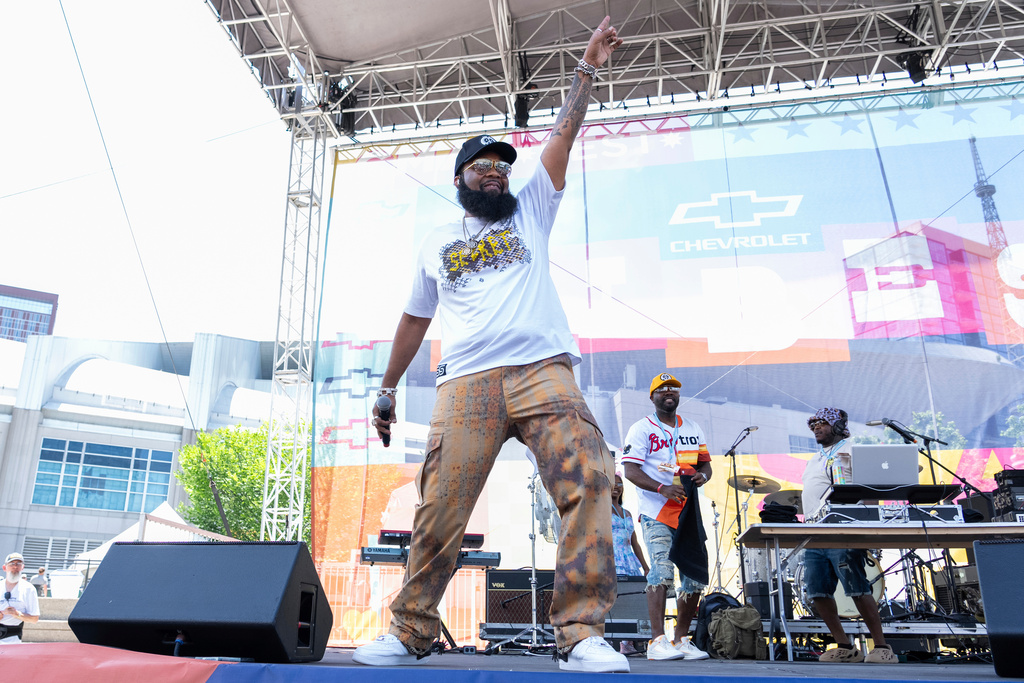 FILE - Blanco Brown performs during CMA Fest, Saturday, June 8, 2024, in Nashville, Tenn. (Photo by Amy Harris/Invision/AP, File)