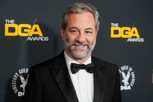 FILE - Judd Apatow arrives at the 77th Directors Guild of America Awards on Saturday, Feb. 8, 2025, in Beverly Hills, Calif. (AP Photo/Chris Pizzello, File) FILE - Judd Apatow arrives at the 77th Directors Guild of America Awards on Saturday, Feb. 8, 2025, in Beverly Hills, Calif. (AP Photo/Chris Pizzello, File)