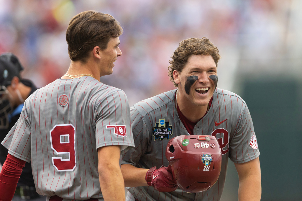 Oklahoma a win away from national title after roughing up North Carolina ace in Game 1 of CWS finals