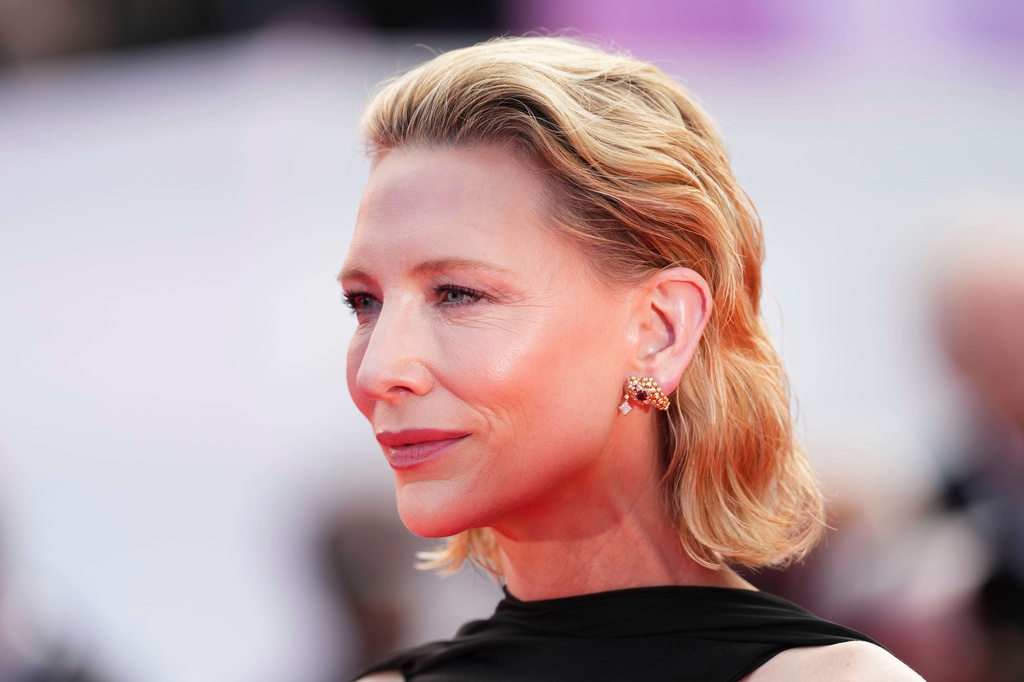 FILE - Cate Blanchett poses for photographers during the awards ceremony red carpet at the 78th international film festival, Cannes, southern France, on May 24, 2025. (Photo by Scott A Garfitt/Invision/AP, File)
