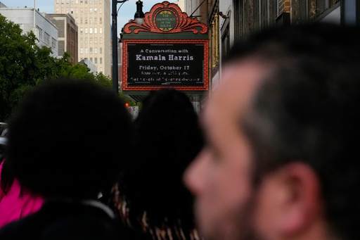 People wait in line to hear Former Vice President Kamala Harris speak about her new book, "107 Days," at an event Friday, Oct. 17, 2025, in Birmingham, Ala. (AP Photo/Mike Stewart) People wait in line to hear Former Vice President Kamala Harris speak about her new book, "107 Days," at an event Friday, Oct. 17, 2025, in Birmingham, Ala. (AP Photo/Mike Stewart)