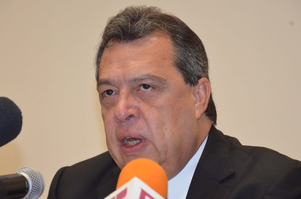 FILE - Angel Aguirre, governor of the state of Guerrero, announces he is stepping aside during a press conference in Chilpancingo, Mexico, Oct. 23, 2014. (AP Photo/Alejandrino Gonzalez, File)