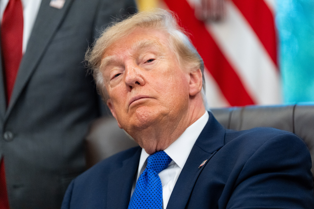 President Donald Trump speaks in the Oval Office of the White House, Monday, Sept. 28, 2026, in Washington. (AP Photo/Alex Brandon)