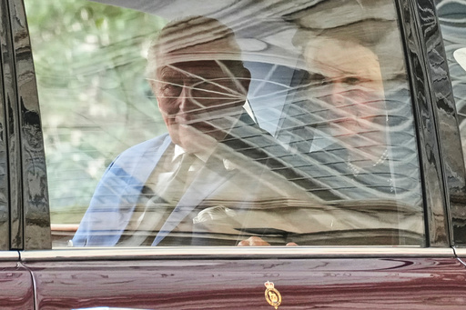 Britain's King Charles III and Queen Camilla arrive in the St. Damasus Courtyard at the Vatican for a state visit, where they will meet with Pope Leo XIV and pray with him in the Sistine Chapel, Thursday, Oct. 23, 2025. (AP Photo/Andrew Medichini) Britain's King Charles III and Queen Camilla arrive in the St. Damasus Courtyard at the Vatican for a state visit, where they will meet with Pope Leo XIV and pray with him in the Sistine Chapel, Thursday, Oct. 23, 2025. (AP Photo/Andrew Medichini)