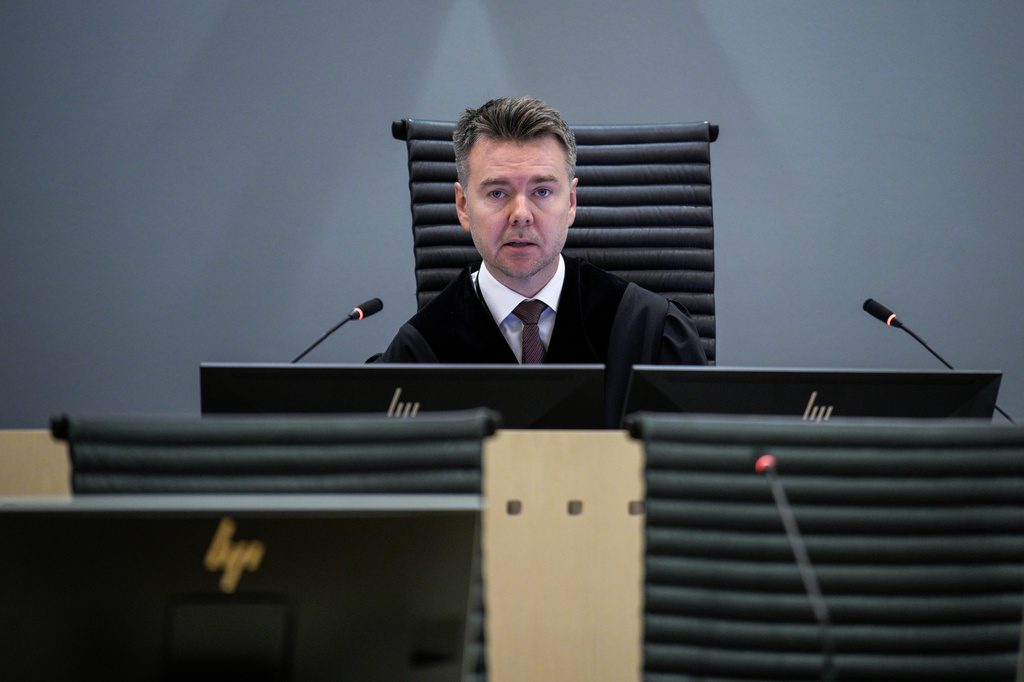 Administrator, Jon Sverdrup Efjestad in court during the sentencing in the case against Marius Borg Høiby in Oslo Monday, June 15, 2026. (Stian Lysberg Solum/NTB Scanpix via AP)