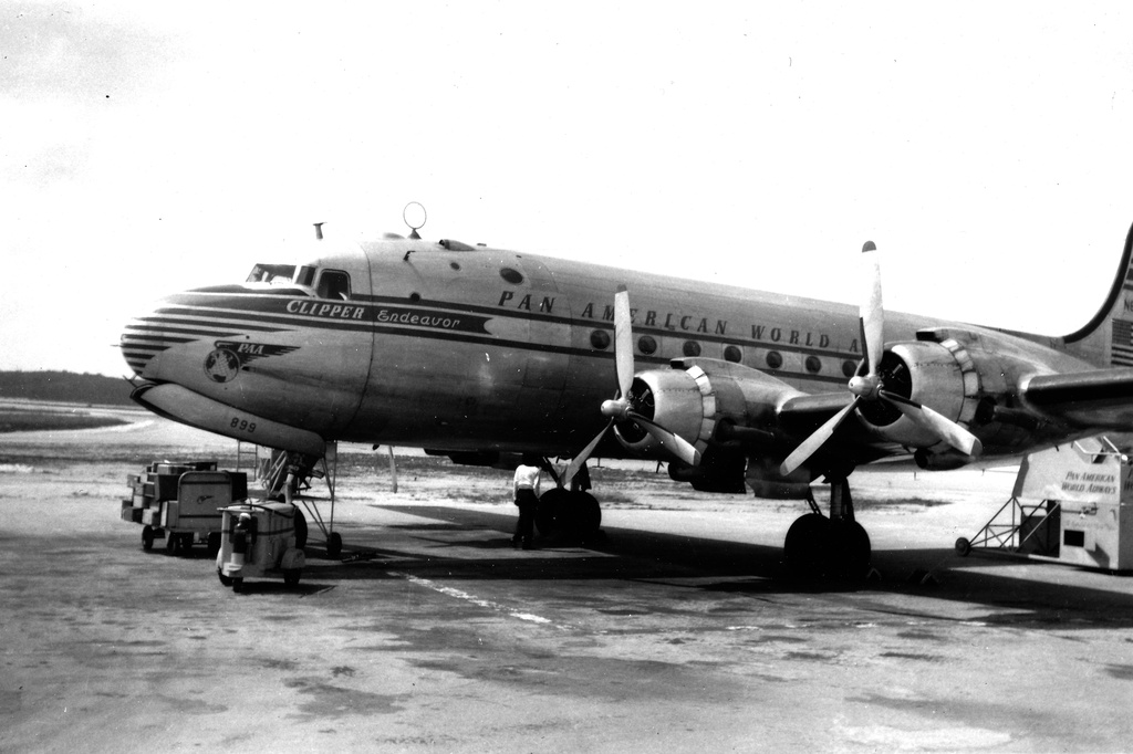 This undated image provided by the Pan Am Historical Foundation/John Johnson Collection on Tuesday, July 21, 2026, shows the Clipper Endeavor. (Pan Am Historical Foundation/John Johnson Collection via AP) ADDITION: Adds additional credit from John Johnson Collection