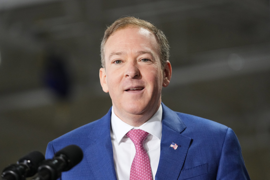 Environmental Protection Agency director Lee Zeldin speaks at EDSI Cables, Wednesday, March 18, 2026, in Auburn Hills, Mich. (AP Photo/Paul Sancya)
