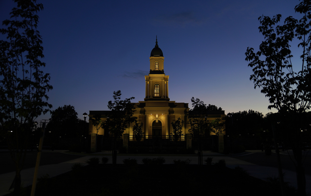 The new Church of Jesus Christ of Latter-Day Saints temple in Independence, Ohio, near Cleveland, on Wednesday June 15, 2026. (AP Photo/Jessie Wardarski)