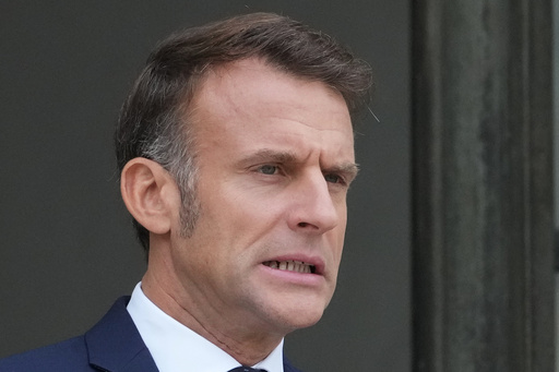 French President Emmanuel Macron waits for Jordan's Crown Prince Hussein at the presidential Elysee Palace, Wednesday, Oct. 8, 2025 in Paris. (AP Photo/Michel Euler) French President Emmanuel Macron waits for Jordan's Crown Prince Hussein at the presidential Elysee Palace, Wednesday, Oct. 8, 2025 in Paris. (AP Photo/Michel Euler)