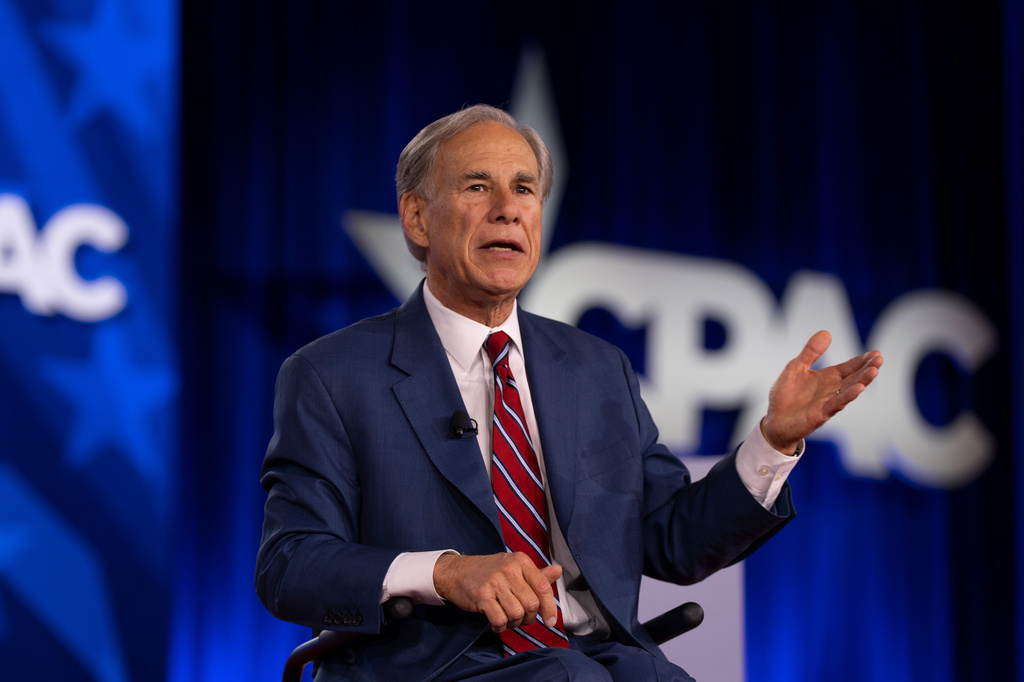FILE - Texas Gov. Greg Abbott speaks at the Conservative Political Action Conference (CPAC) in Dallas, March 27, 2026. (AP Photo/Gabriela Passos, File)