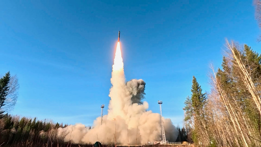 In this photo taken from video distributed by Russian Defense Ministry Press Service on Wednesday, Oct. 22, 2025, a Yars intercontinental ballistic missile is test-fired from the Plesetsk launch facility in northwestern Russia as part of drills of Russia's nuclear forces. (Russian Defense Ministry Press Service via AP) In this photo taken from video distributed by Russian Defense Ministry Press Service on Wednesday, Oct. 22, 2025, a Yars intercontinental ballistic missile is test-fired from the Plesetsk launch facility in northwestern Russia as part of drills of Russia's nuclear forces. (Russian Defense Ministry Press Service via AP)