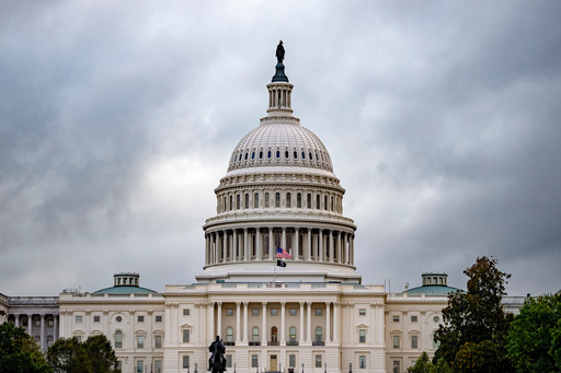 The Capitol is seen under gray skies on the thirteenth day of the government shutdown, in Washington, Monday, Oct. 13, 2025. (AP Photo/J. Scott Applewhite) The Capitol is seen under gray skies on the thirteenth day of the government shutdown, in Washington, Monday, Oct. 13, 2025. (AP Photo/J. Scott Applewhite)