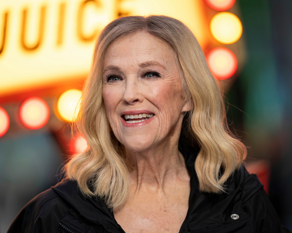 FILE - Catherine O'Hara poses for photographers upon arrival at the UK premiere of "Beetlejuice Beetlejuice" on Thursday, Aug. 29, 2024, in London. (Photo by Scott A Garfitt/Invision/AP)