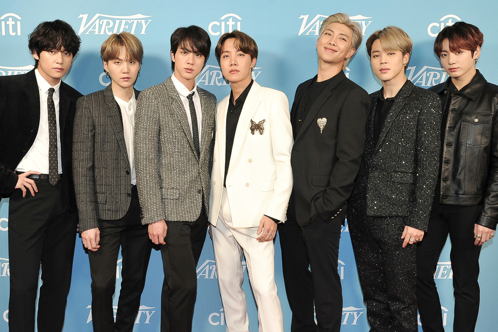 FILE - Korean pop band BTS attends the 2019 Variety's Hitmakers Brunch in West Hollywood, Calif., on Dec. 7, 2019.(Photo by Richard Shotwell/Invision/AP, File)