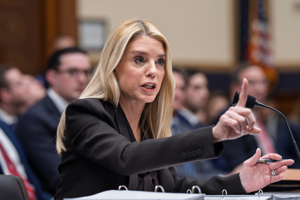 Attorney General Pam Bondi testifies before a House Judiciary Committee oversight hearing on Capitol Hill in Washington, Wednesday, Feb. 11, 2026, in Washington. (AP Photo/J. Scott Applewhite)