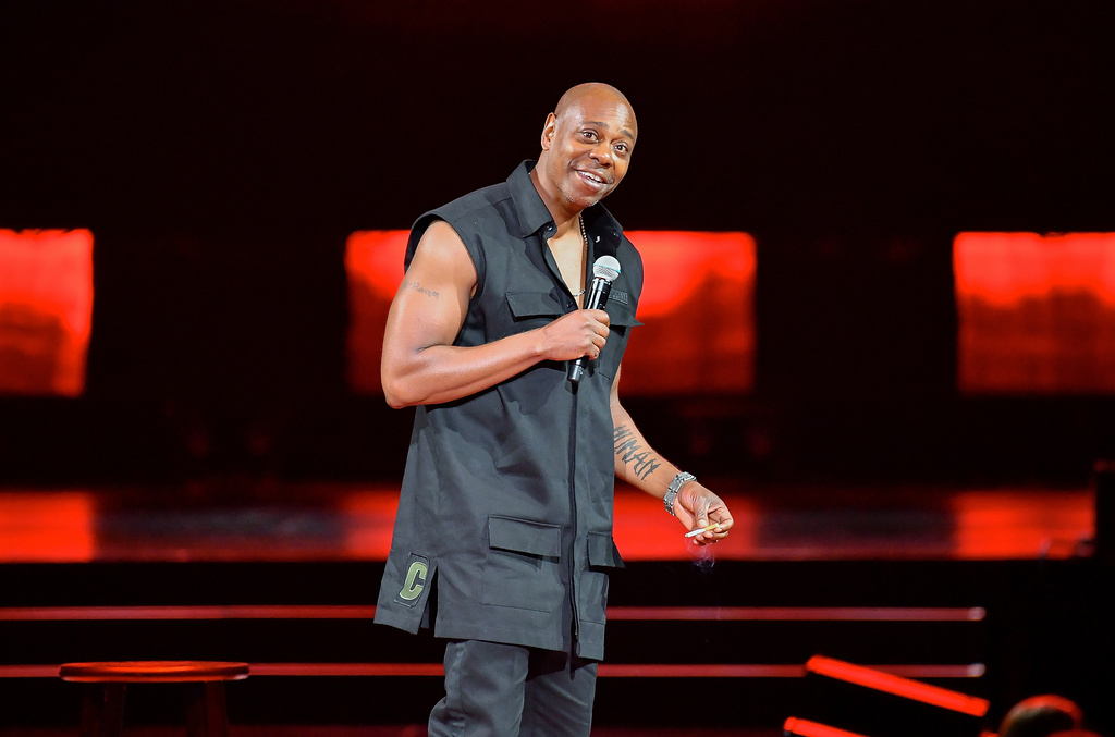 FILE - Comedian Dave Chappelle performs at Madison Square Garden in New York on Aug. 22, 2023, in New York. (Photo by Evan Agostini/Invision/AP, File)