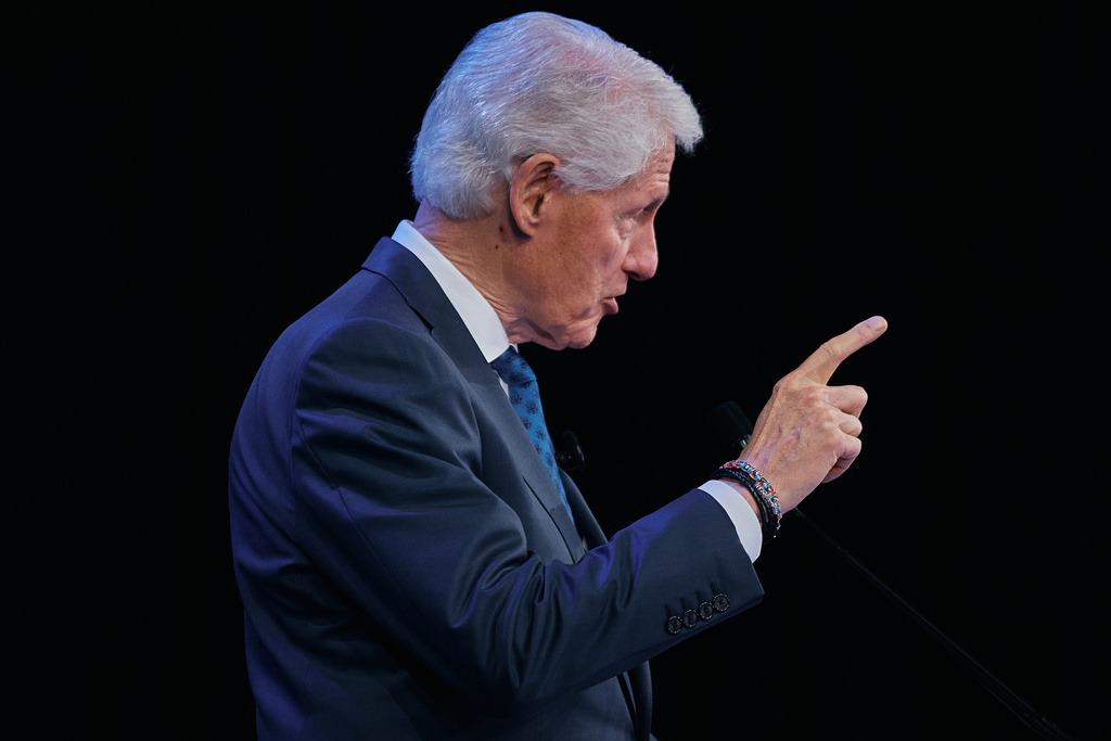 Former U.S. President Bill Clinton speaks during the Clinton Global Initiative, on Wednesday, Sept. 24, 2025, in New York. (AP Photo/Andres Kudacki)