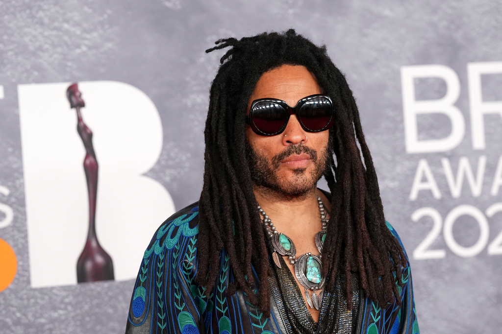 FILE - Lenny Kravitz poses for photographers upon arrival at the Brit Awards 2025 in London, March. 1, 2025. (Photo by Scott A Garfitt/Invision/AP, File)